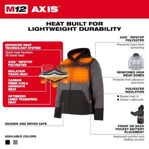 Milwaukee M12 Heated AXIS Hooded Jacket from Columbia Safety